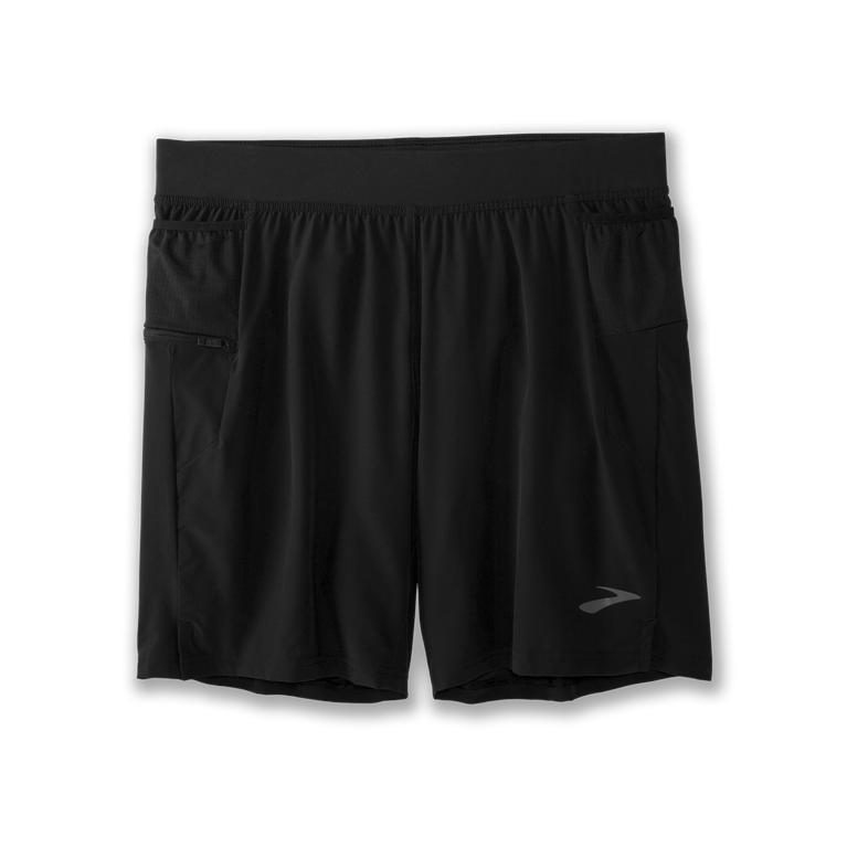 Brooks Men's Sherpa 7 2-in-1 Running Shorts - Black (DFJU76592)